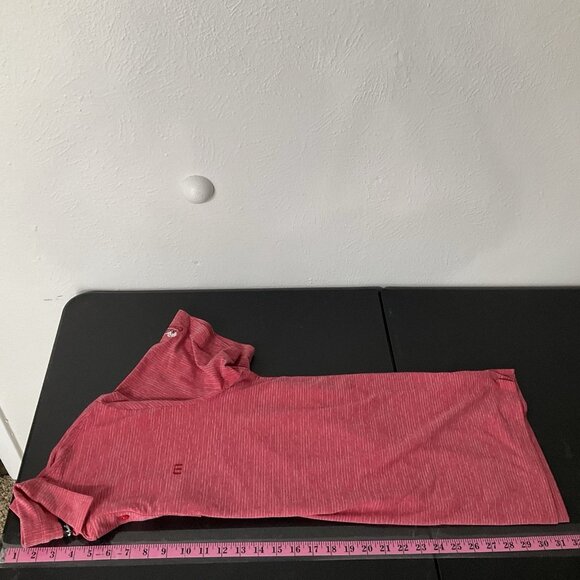 Travis Mathew Polo Shirt Men Large L Red Stripe Golf Short Sleeve Casual - Picture 10 of 13